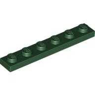 Lego destička 1x6, tmavě zelená (4271441, 4245566)